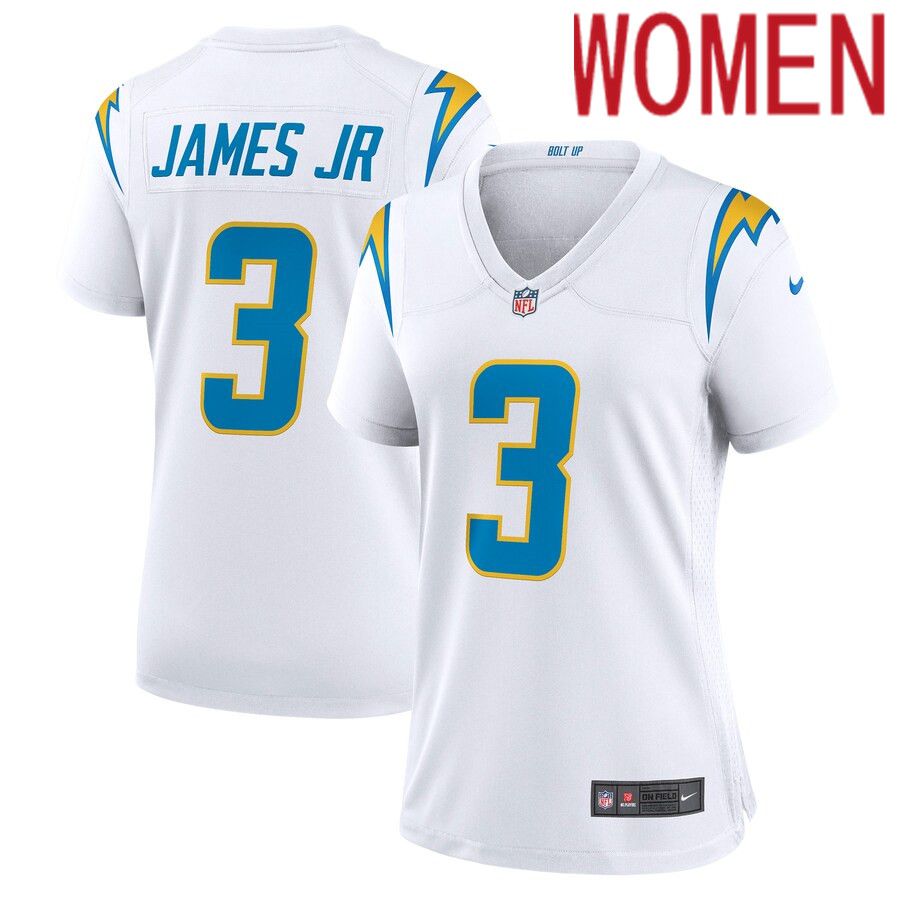 Women Los Angeles Chargers #3 Derwin James Jr. Nike White Game NFL Jersey->women nfl jersey->Women Jersey